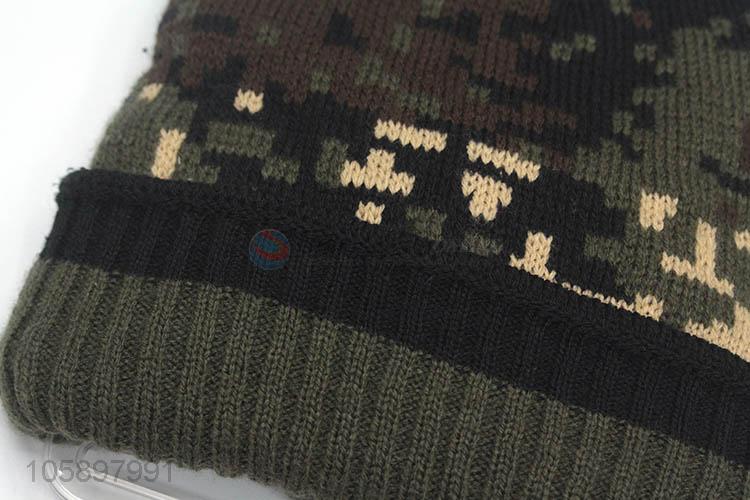 Latest Knitted Camouflage Beanie Winter Warm Cap