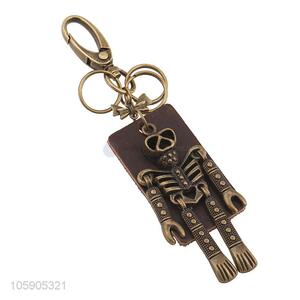 China factory personalized retro mummy pendant leather key chain