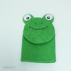 Cute frog green bath gloves body exfoliating bath brushes