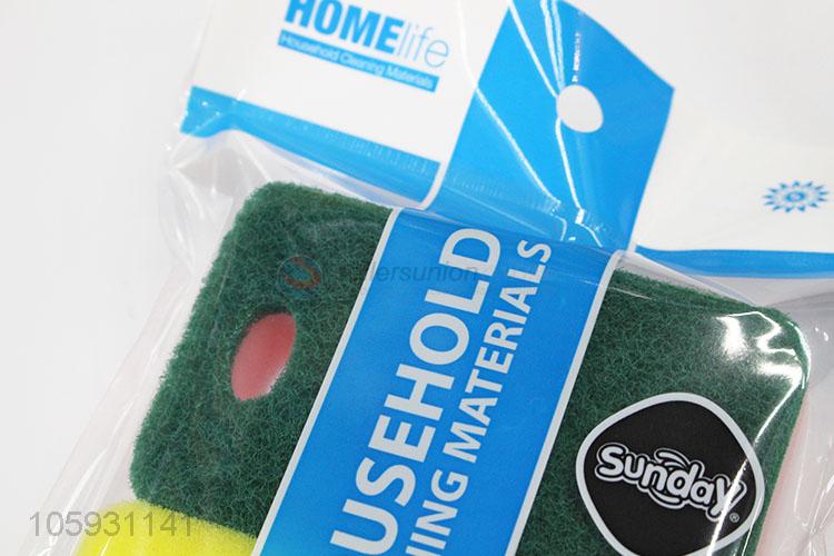 New Arrival 3pcs Household Scouring Pad with Hold