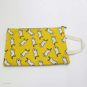 Top Selling Cute Duck Pattern Office Stationery A4 Documents File Bag