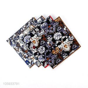 Fashion Flower Pattern Business Pocket Squares For Men