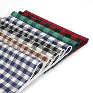 Fashion Plaid Cotton Business Pocket Squares For Men