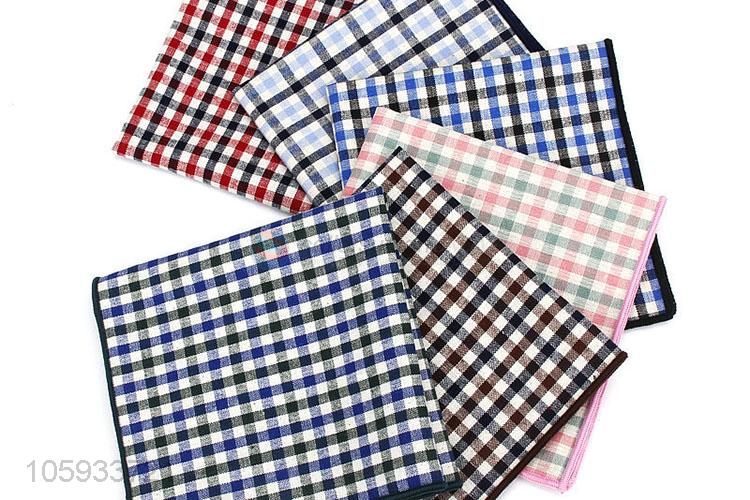 Wholesale Plaid Polyester Business Handkerchief For Man