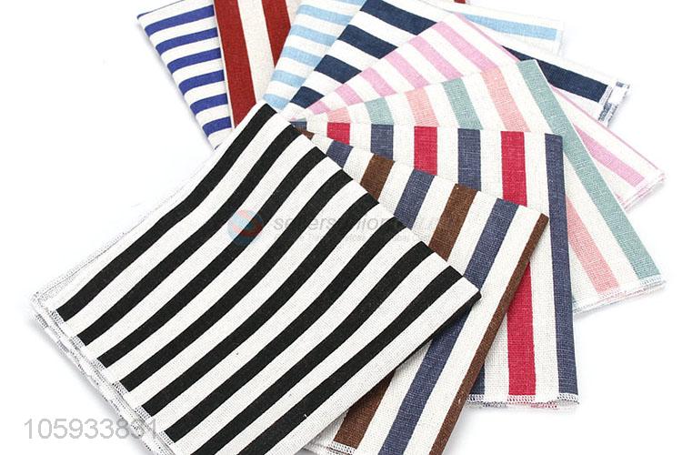 Color Striped Pattern Business Handkerchief For Man