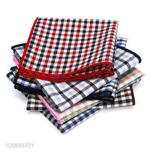 Wholesale Plaid Polyester Business Handkerchief For Man