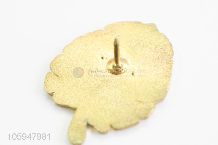 Excellent Quality Leaf Shape Alloy Brooch