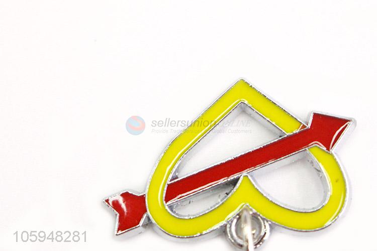 Factory Direct High Quality An Arrow Through Heart Shaped Keychain