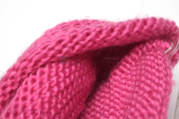 New style ladies pink winter warm hat fashion beanie cap