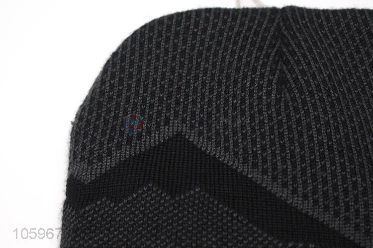 Fashion unisex women men sport winter knitted plus velvet hat warm cap