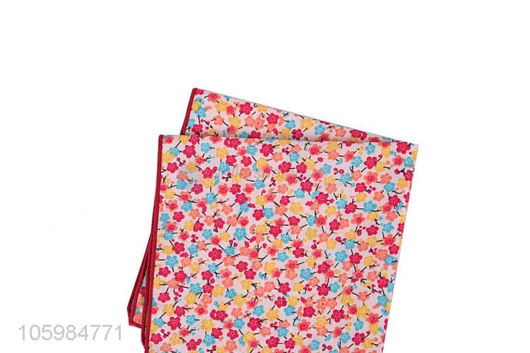 New style delicate floral print pocket square/handkerchief