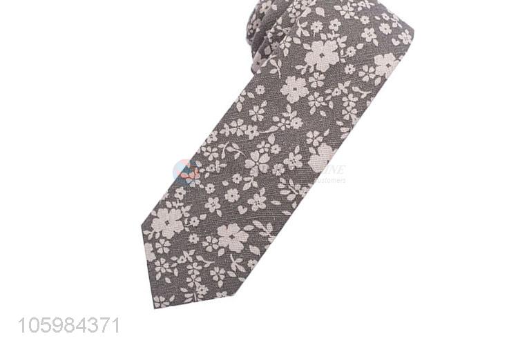 China maker men's skinny tie floral print necktie