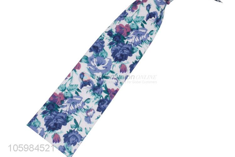 Factory sales men ties flower printed cotton necktie