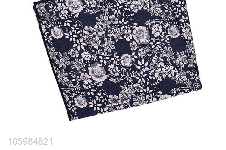 China wholesale custom logo 100% cotton men pocket square