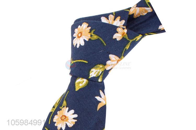 Good quality fashion beautiful floral print skinny neckties