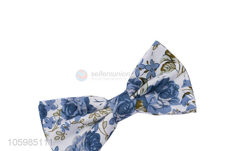 High sales flower printed 100% cotton men bow tie