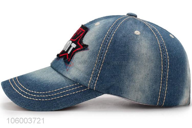 Fashion cap denim embroidery letter hat