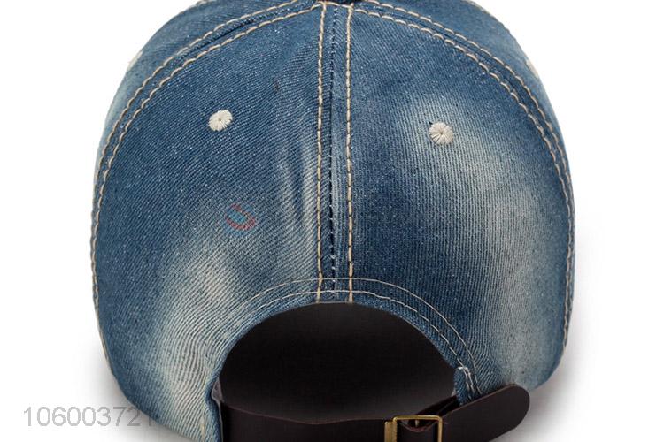 Fashion cap denim embroidery letter hat