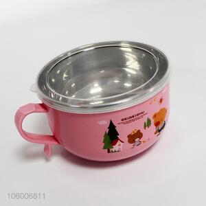 Wholesale cute colourful stainless steel kids bowls with lid