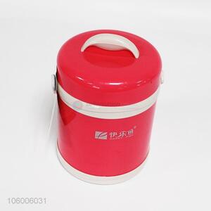 Wholesale Double Layer Stainless Steel Round Lunch Box With Handle