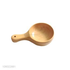 New Design Round Wooden Salad Bowl With Handle