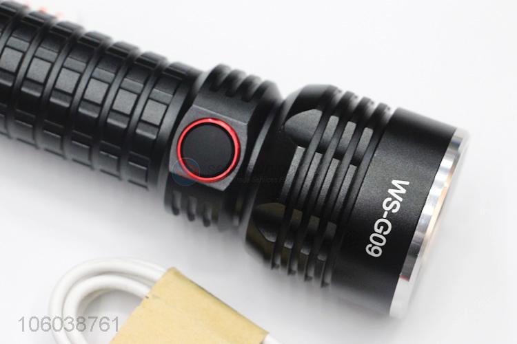 Unique Design Battery Usb Charging Flashlight