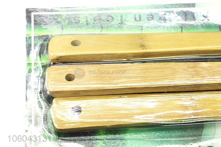 Oem factory natural bamboo kitchen turner pancake turner set