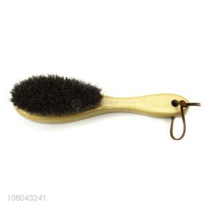 Good quality horse hair wooden shoe brush cleaning brush