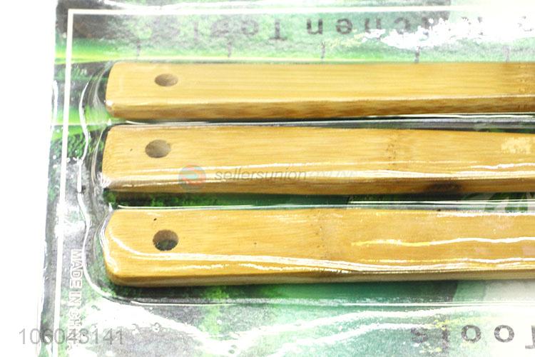 Wholesale eco-friendly wooden cooking spoon pancake turner set