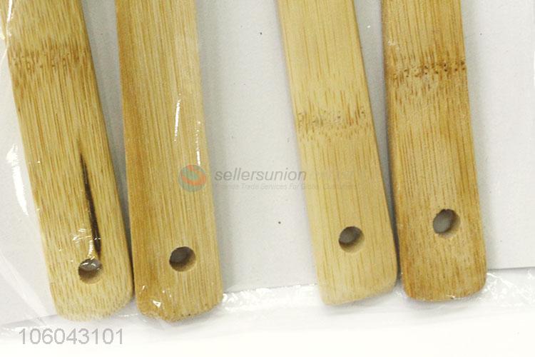 Customized natural bamboo kitchen turner pancake turner set