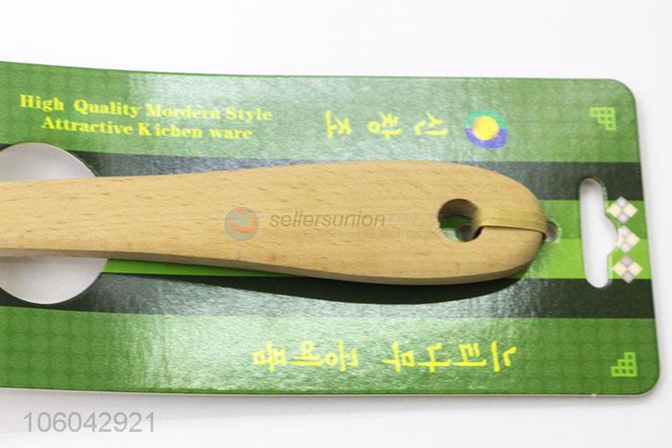 Direct sale natural wooden slotted turner cooking toll