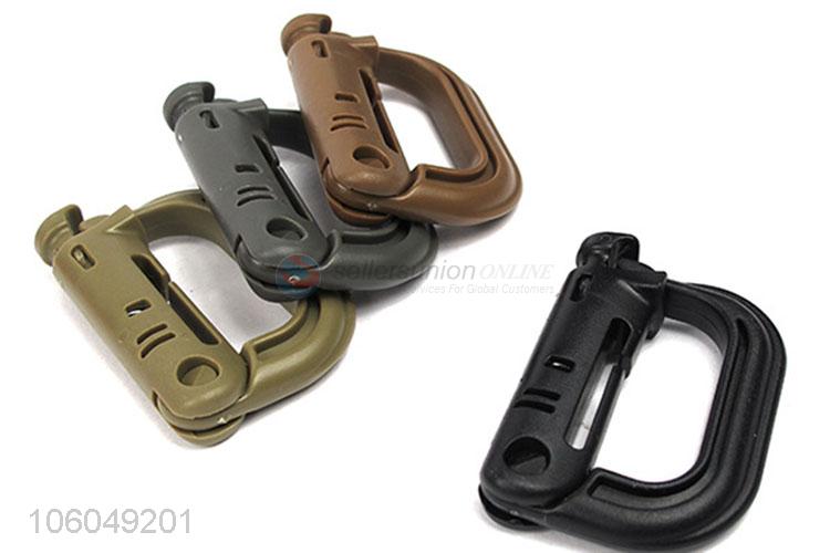 Tactical safety buckle molle locking D-ring carabiner webbing hook