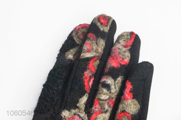 China Manufacture Winter Velvet Warm Gloves For Women