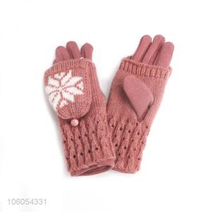 Good Quality Knitted Warm Velvet Gloves For Children