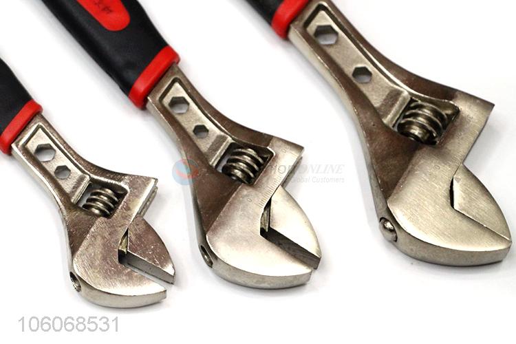 Wholesale custom adjustable wrench spanner with soft grip