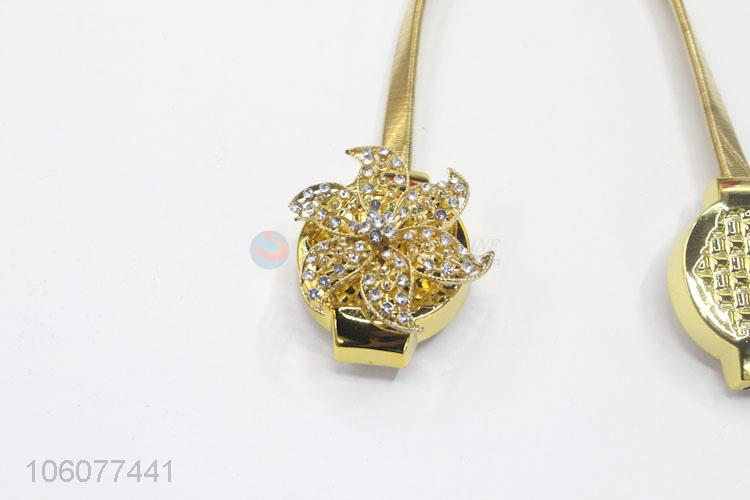 Delicate design decorative alloy megnetic curtain tiebacks clip