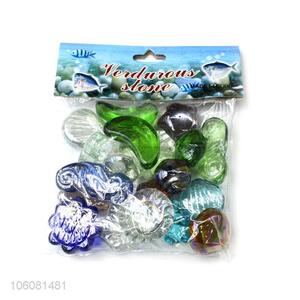 Lowest price beautiful colorful glass stone for decoration