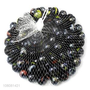 Chinese factories 1.6cm black colour transparent glass marbles