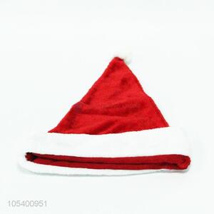 Custom Plush Christmas Felt Santa Hat for Adult