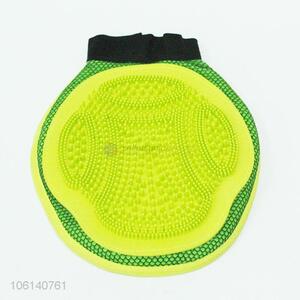 Hot selling washing pet cleaning gloves plastic dog grooming glove