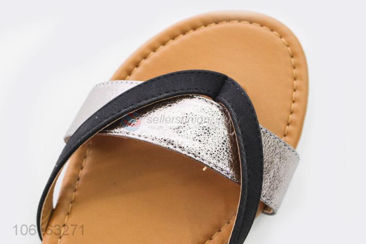 Hot Selling Woman Pu Beach Walk Nice Sandal Shoe For Woman Summer