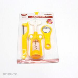 Wholesale Three-Pieces Peeler Knife Wine Opener Bottle Opener Kitchen Tool Set