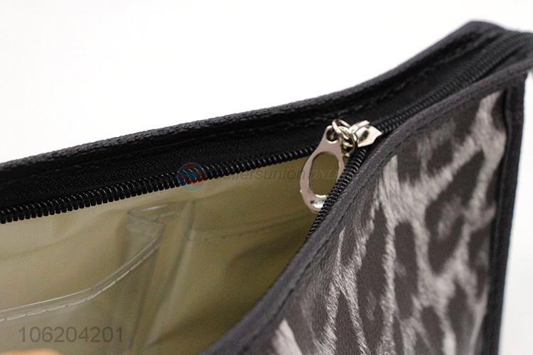 Best sale leopard printed pu cosmetic bag travel bag