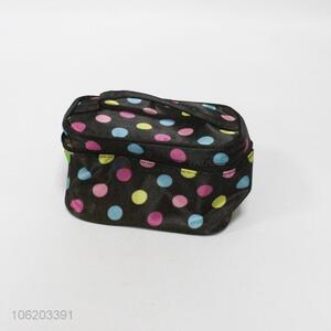 Wholesale trendy colorful polka dot printed makeup bag