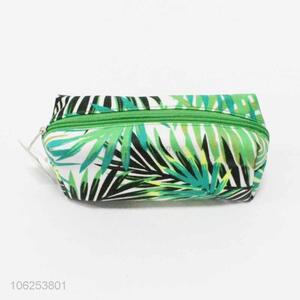 Popular good quality leaf didital printing makeup bag