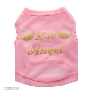 Fashion Design Pink Cotton Vest For Pet