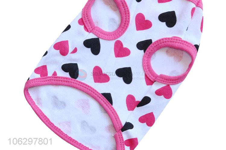 Fashion Heart Pattern Cotton Pet Clothes