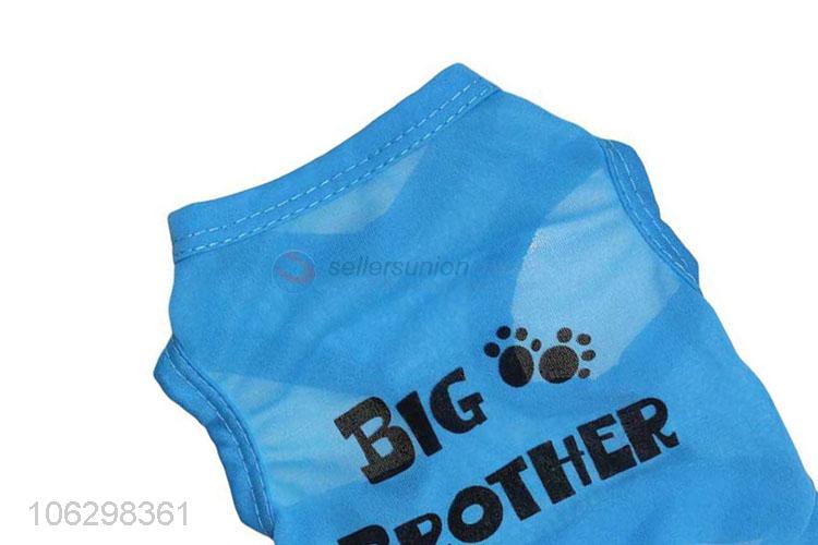 Wholesale Blue Pet Vest With Paw Pattern