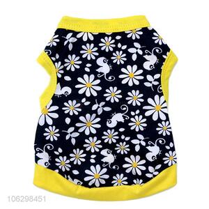 Cheap Flower Pattern Cotton Pet Vest Dog Clothes