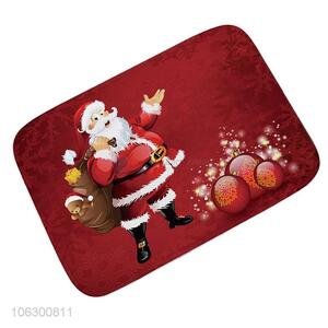 Factory Wholesale Santa Claus Floor Door Mat Welcome Mat